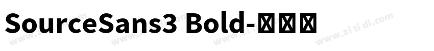 SourceSans3 Bold字体转换